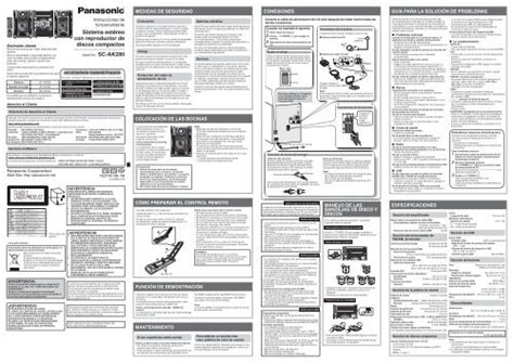 panasonic sa ak280 manual PDF