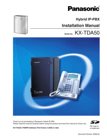 panasonic tda50 installation manual Kindle Editon