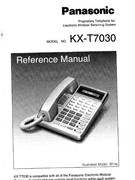 panasonic telephone kx t7030 manual Reader