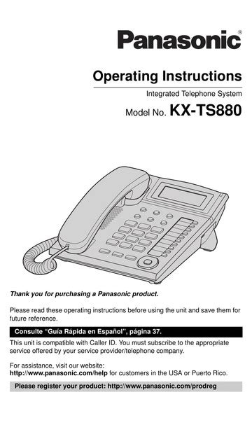 panasonic telephone user manual Doc