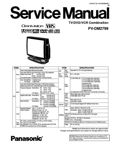 panasonic vcr user manual Doc