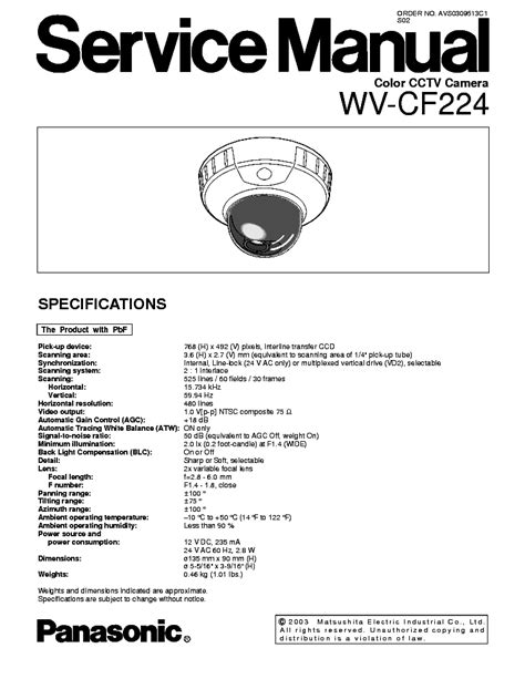 panasonic video camera service manual Doc