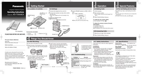 panasonic wireless telephone manual Kindle Editon