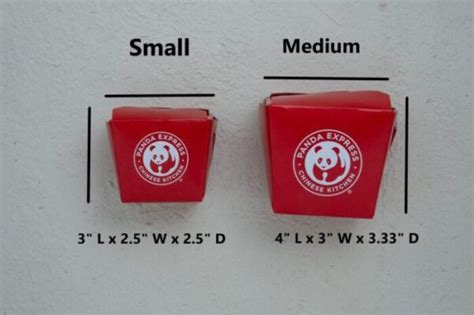 Panda Express Size Chart