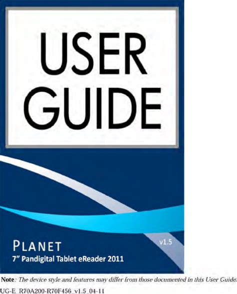 pandigital tablet user manual Reader