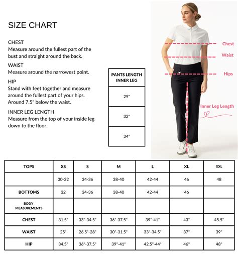 pants sizing chart women's