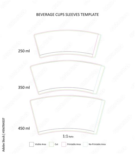 paper coffee cup sleeves template PDF
