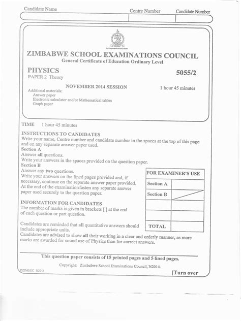 paper examplar 2014 physics Reader