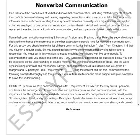 paper on nonverbal communication Kindle Editon