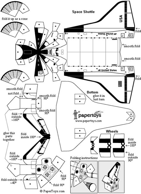 paper space shuttle template Reader