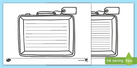 paper suitcase writing template Reader