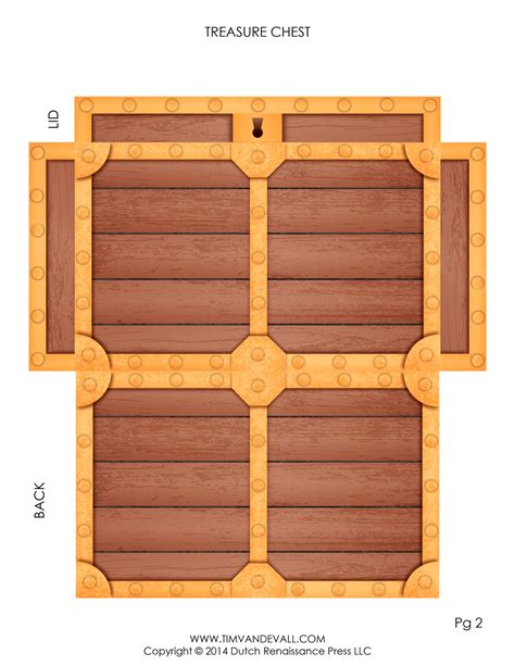 paper treasure box template PDF