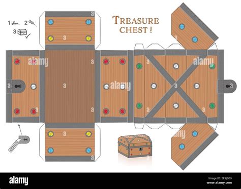 paper treasure chest cut out template Doc