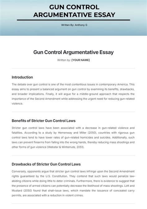 papers on gun control PDF