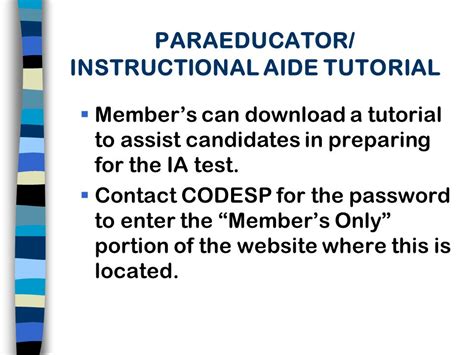 paraeducator instructional aide tutorial Ebook Reader