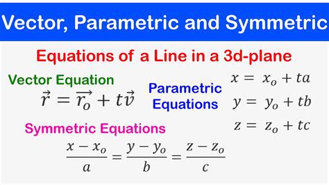 parametric equations and vectors