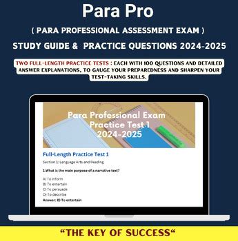 paraprofessional technical exam nevada Kindle Editon