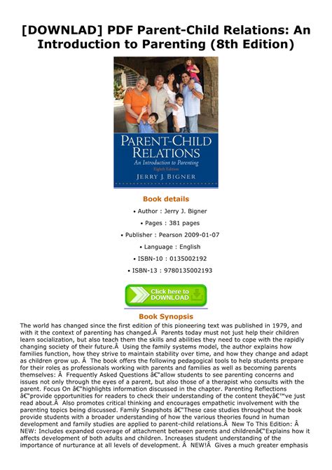 parent child relations an introduction to parenting 8th edition Kindle Editon