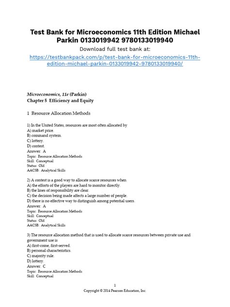 parkin microeconomics 11th edition chapter11 answer PDF
