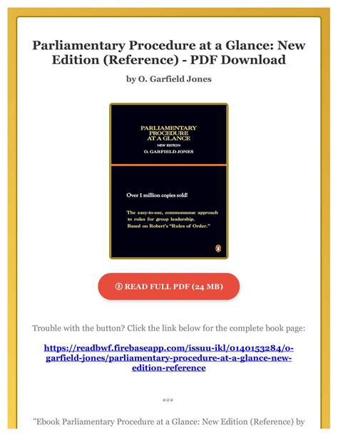 parliamentary procedure at a glance new edition reference Epub