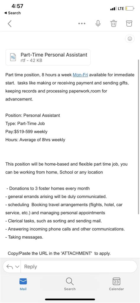 part time personal assistant hourly rate