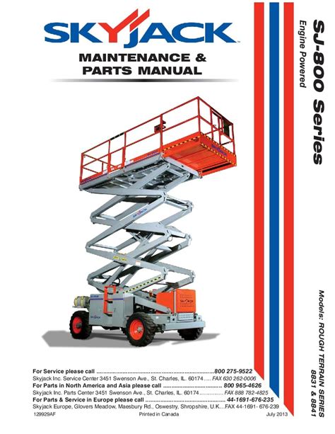 parts manual for skyjack 3219 Reader