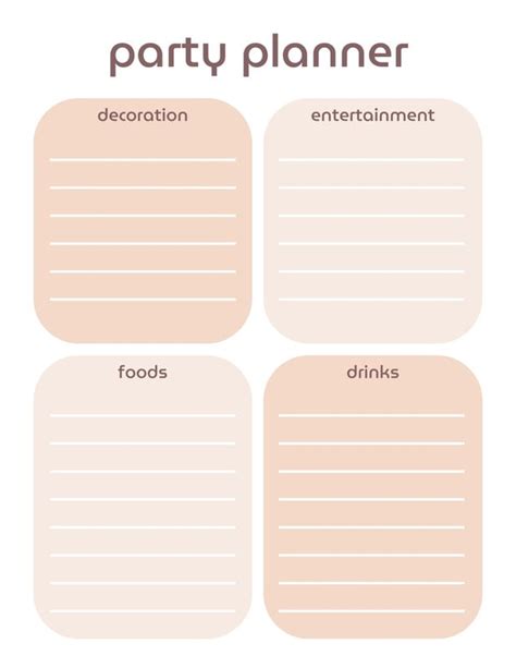 Party Plan Template