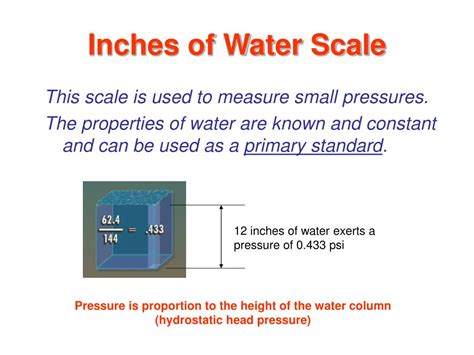 pascals to inches of water