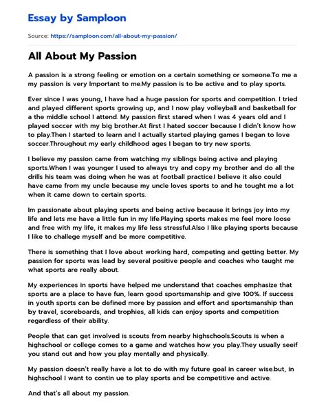 passion an essay on personality Kindle Editon