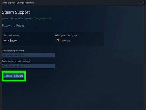 password change steam