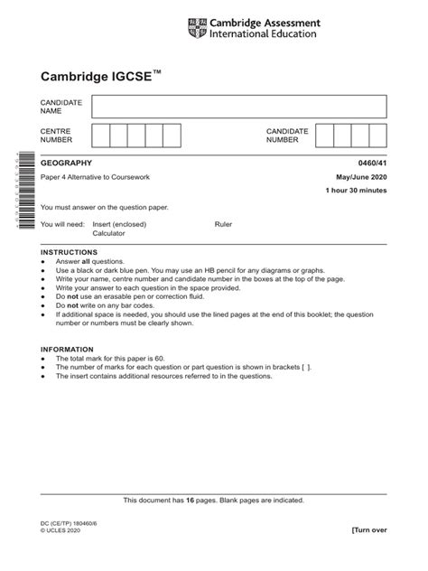 past paper geography igcse Epub