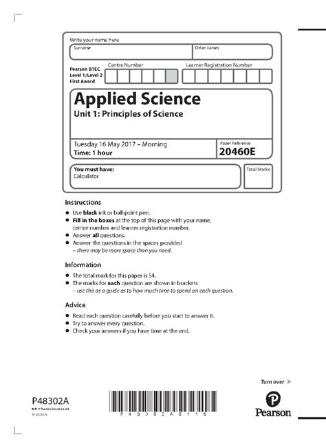 past papers btec principles in scienc PDF