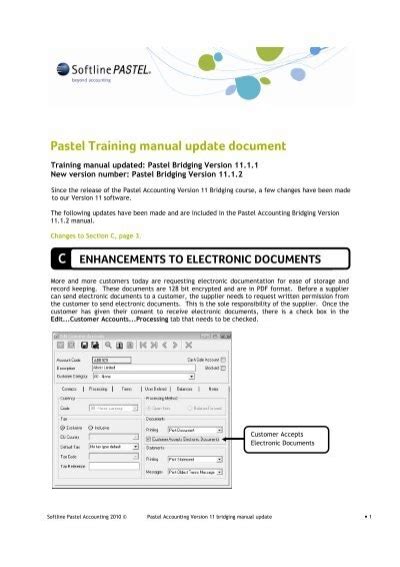 pastel training manual update document Doc