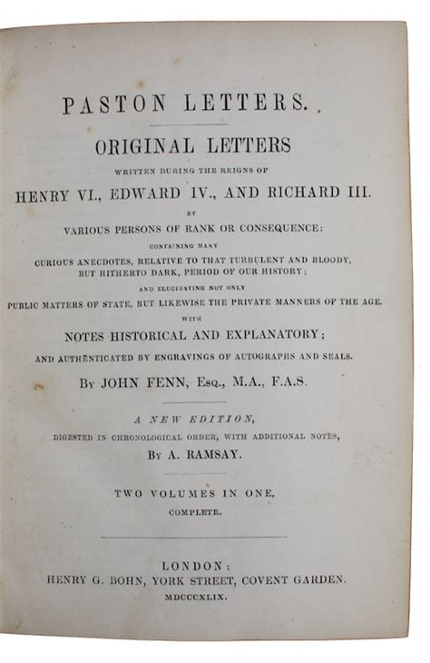 paston letters original letters written Doc