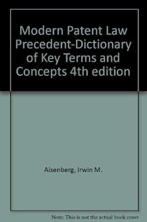 patent law precedent key terms and concepts PDF