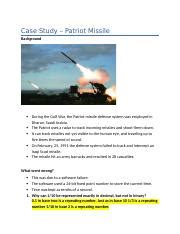 patriot missile failure case study Epub