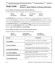 patterns of inheritance study guide answers PDF