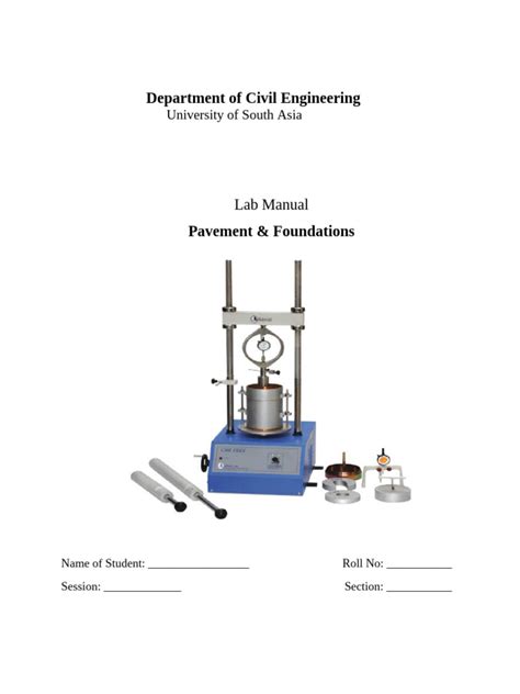 pavement and foundation lab manual Epub