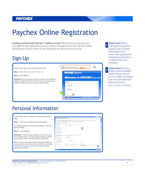 paychex online registration adobe training tutorial PDF