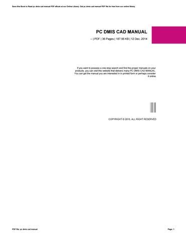 pc dmis cad manual PDF