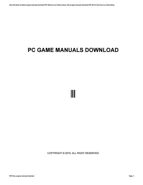 pc game manual downloads Reader