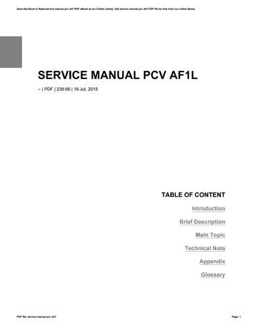pcv-af1l-service-manual Ebook Doc