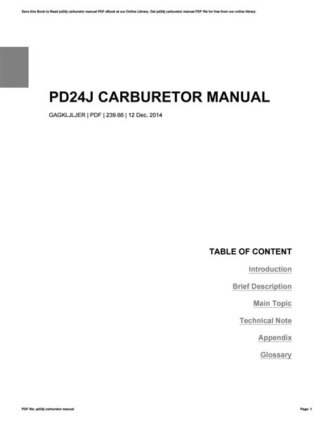 pd24j-carburetor-manual Ebook Epub