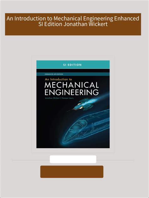 pdf an introduction to mechanical engineering si edition 3rd ed Epub