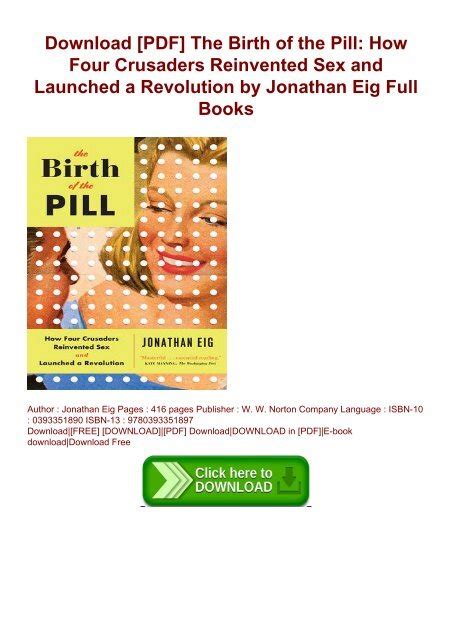 pdf book birth pill crusaders reinvented revolution Kindle Editon