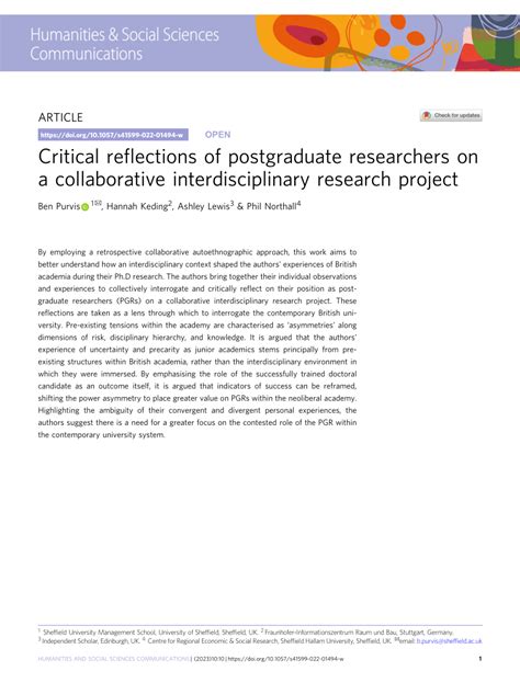 pdf book collaborative projects interdisciplinary critical sciences Kindle Editon