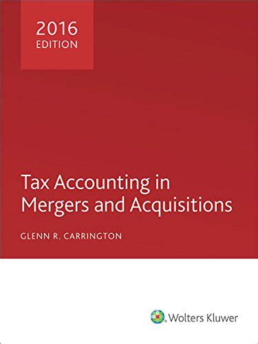 pdf book tax accounting mergers acquisitions 2016 PDF