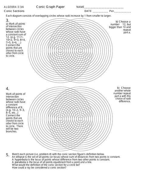 pdf conic section project algebra ii PDF