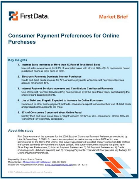 pdf consumer payment preferences for in store first data 46796 Kindle Editon