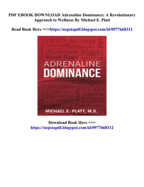 pdf download adrenaline dominance Kindle Editon